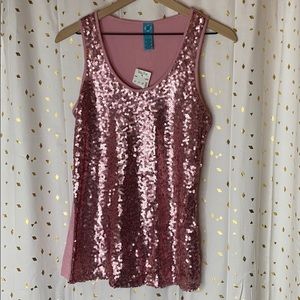 D Collection sequin sleeveless top